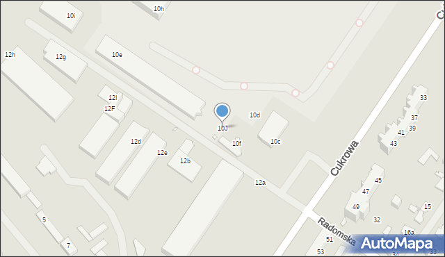 Szczecin, Cukrowa, 10J, mapa Szczecina