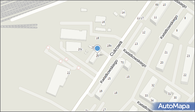 Szczecin, Cukrowa, 20, mapa Szczecina