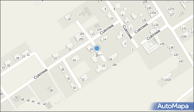 Wilkowice, Cukrowa, 20, mapa Wilkowice