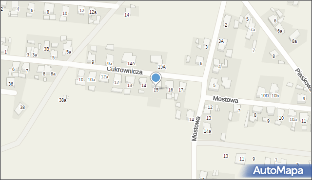 Witaszyce, Cukrownicza, 15, mapa Witaszyce