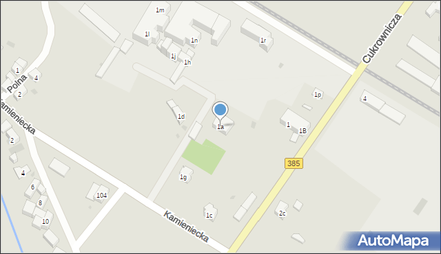 Ząbkowice Śląskie, Cukrownicza, 1a, mapa Ząbkowice Śląskie