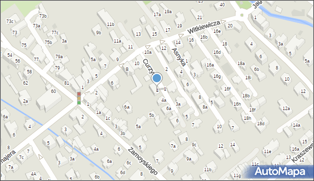 Zakopane, Curzydły Władysława, ks., 4, mapa Zakopanego