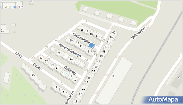 Gdańsk, Ćwiklińskiej Mieczysławy, 3, mapa Gdańska