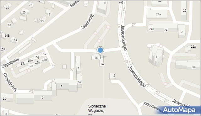Kielce, Ćwiklińskiej Mieczysławy, 1, mapa Kielc