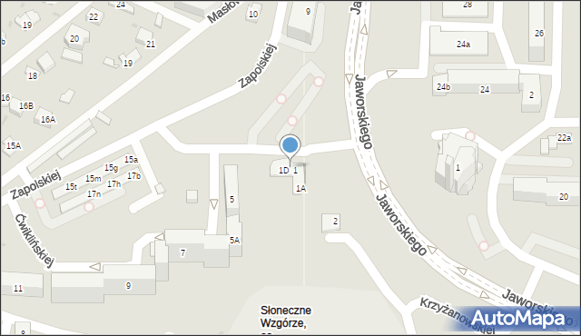 Kielce, Ćwiklińskiej Mieczysławy, 1C, mapa Kielc