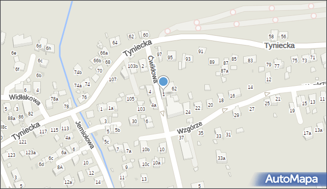 Kraków, Ćwikłowa, 1, mapa Krakowa