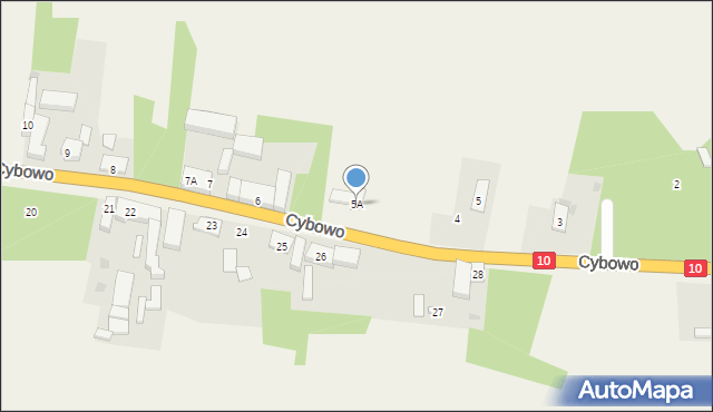 Cybowo, Cybowo, 5A, mapa Cybowo