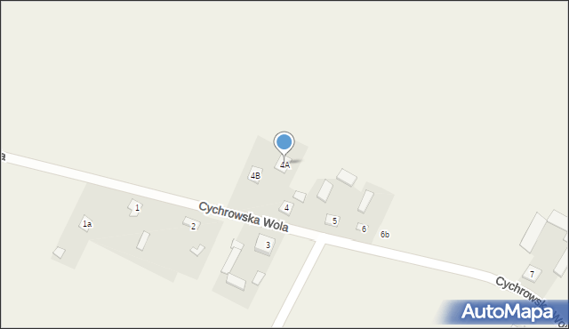 Cychrowska Wola, Cychrowska Wola, 4A, mapa Cychrowska Wola