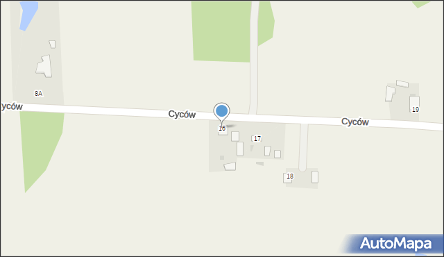 Cyców, Cyców, 16, mapa Cyców