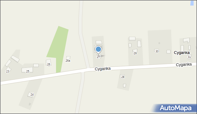 Cyganka, Cyganka, 27, mapa Cyganka
