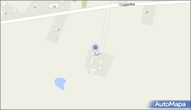 Cyganka, Cyganka, 27a, mapa Cyganka