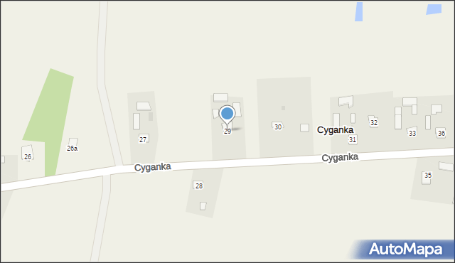 Cyganka, Cyganka, 29, mapa Cyganka