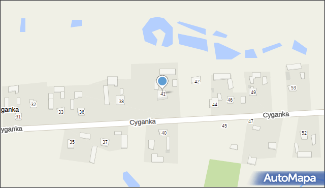 Cyganka, Cyganka, 41, mapa Cyganka