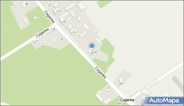 Cyganka, Cyganka, 11, mapa Cyganka