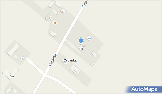 Cyganka, Cyganka, 48A, mapa Cyganka