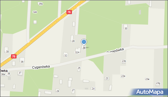 Cyganówka, Cyganówka, 26, mapa Cyganówka