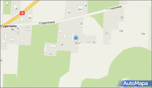 Cyganówka, Cyganówka, 27, mapa Cyganówka