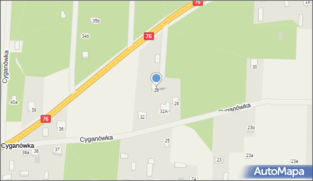 Cyganówka, Cyganówka, 28, mapa Cyganówka