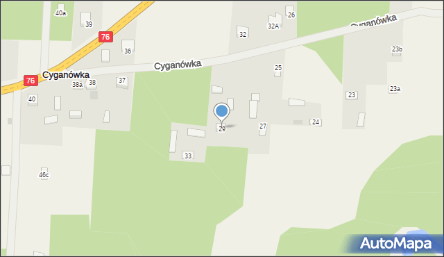 Cyganówka, Cyganówka, 29, mapa Cyganówka