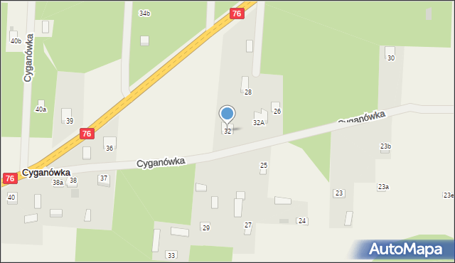 Cyganówka, Cyganówka, 32, mapa Cyganówka