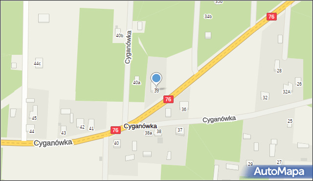 Cyganówka, Cyganówka, 39, mapa Cyganówka