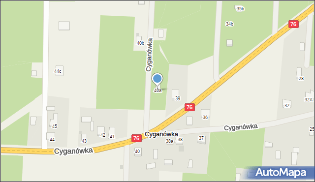 Cyganówka, Cyganówka, 40a, mapa Cyganówka