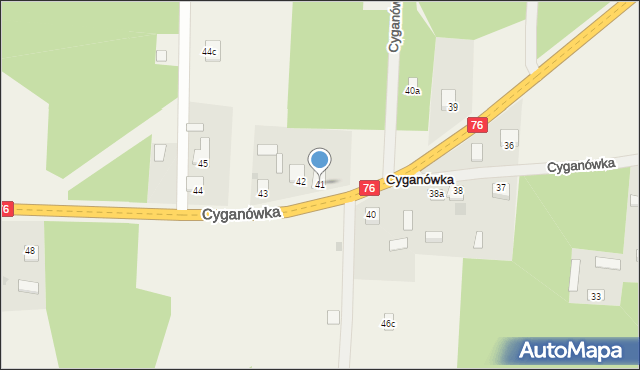 Cyganówka, Cyganówka, 41, mapa Cyganówka