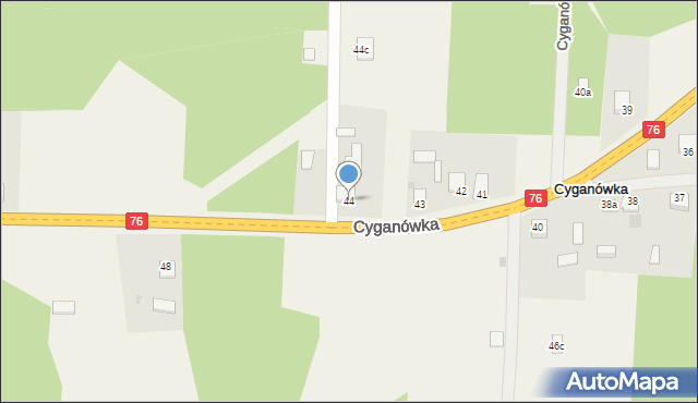 Cyganówka, Cyganówka, 44, mapa Cyganówka