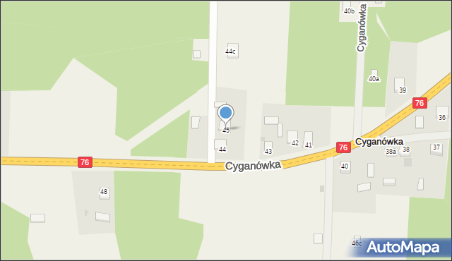 Cyganówka, Cyganówka, 45, mapa Cyganówka