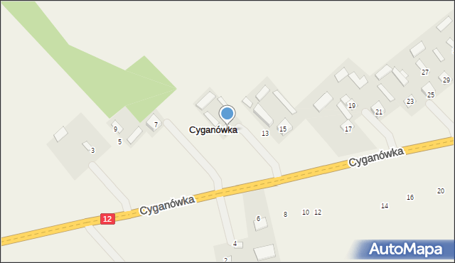 Cyganówka, Cyganówka, 11, mapa Cyganówka