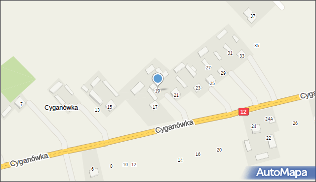 Cyganówka, Cyganówka, 19, mapa Cyganówka