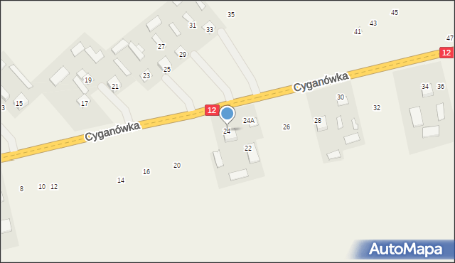 Cyganówka, Cyganówka, 24, mapa Cyganówka