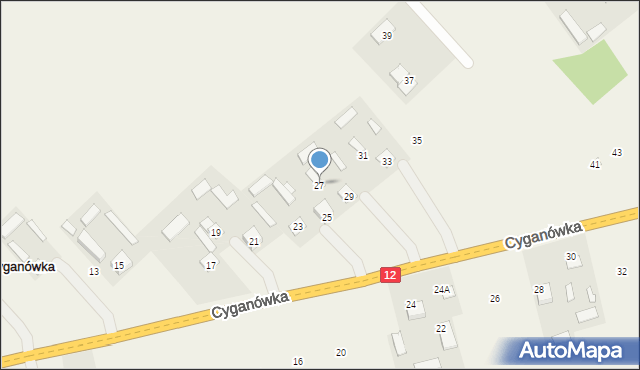 Cyganówka, Cyganówka, 27, mapa Cyganówka