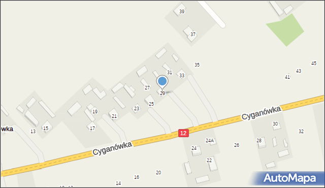 Cyganówka, Cyganówka, 29, mapa Cyganówka