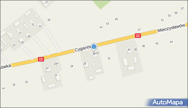 Cyganówka, Cyganówka, 30, mapa Cyganówka