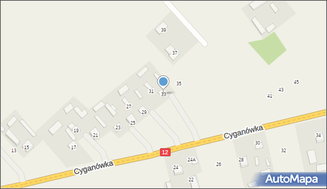 Cyganówka, Cyganówka, 33, mapa Cyganówka