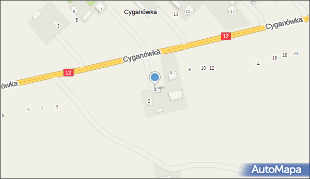 Cyganówka, Cyganówka, 4, mapa Cyganówka