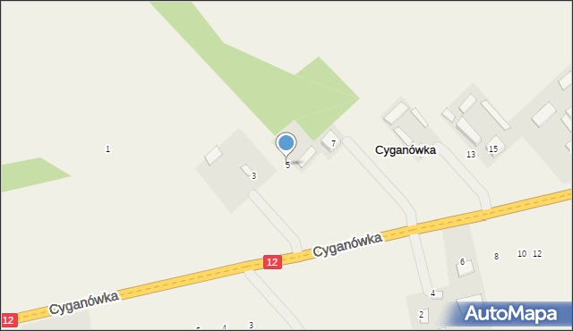 Cyganówka, Cyganówka, 5, mapa Cyganówka