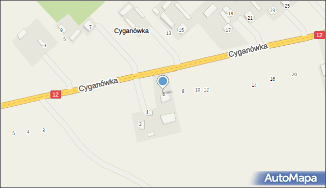 Cyganówka, Cyganówka, 6, mapa Cyganówka