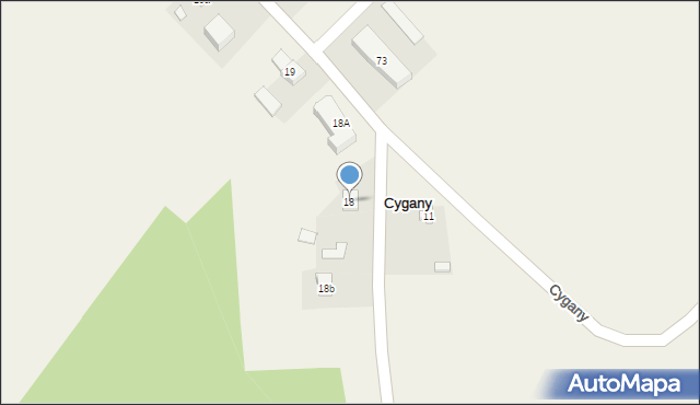 Cygany, Cygany, 18, mapa Cygany