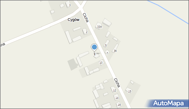 Cygów, Cygów, 34, mapa Cygów