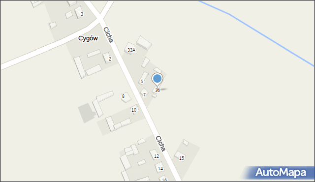 Cygów, Cygów, 36, mapa Cygów