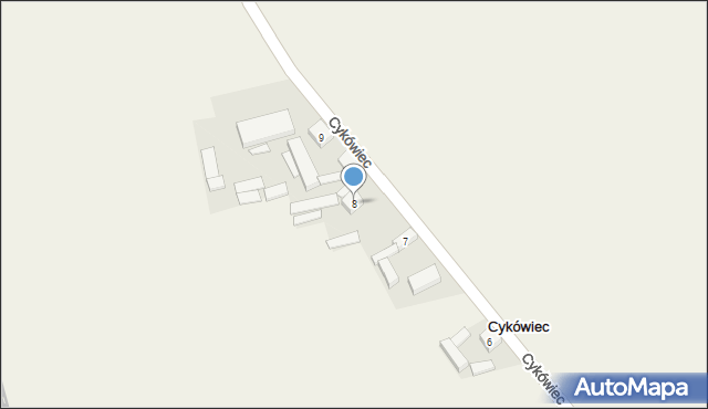 Cykówiec, Cykówiec, 8, mapa Cykówiec