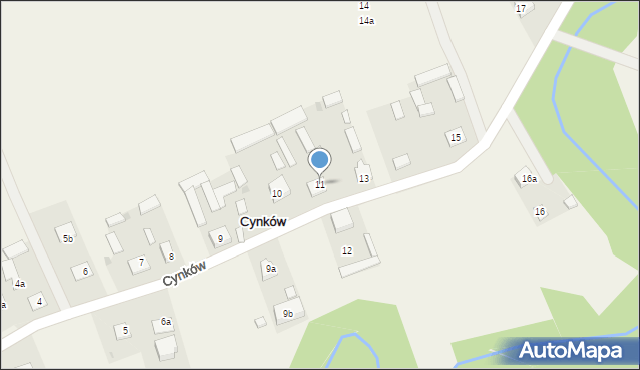 Cynków, Cynków, 11, mapa Cynków