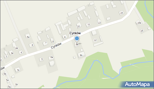 Cynków, Cynków, 9a, mapa Cynków