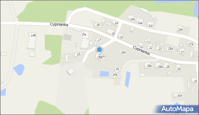 Cyprianka, Cyprianka, 15b, mapa Cyprianka