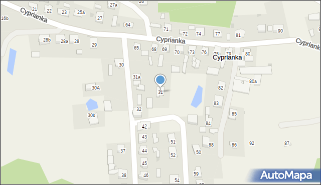 Cyprianka, Cyprianka, 31, mapa Cyprianka