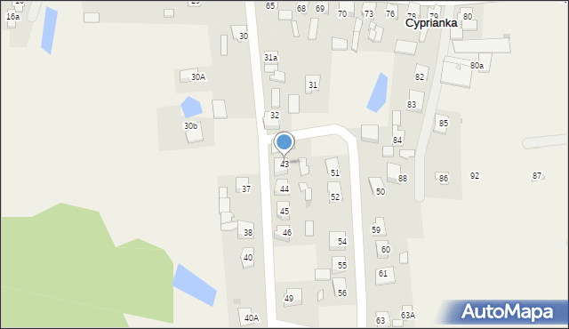Cyprianka, Cyprianka, 43, mapa Cyprianka