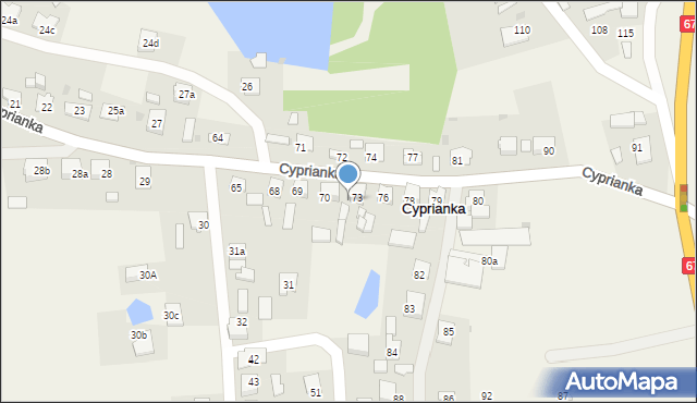 Cyprianka, Cyprianka, 75, mapa Cyprianka