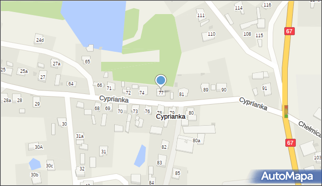 Cyprianka, Cyprianka, 77, mapa Cyprianka